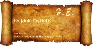 Hajduk Enikő névjegykártya